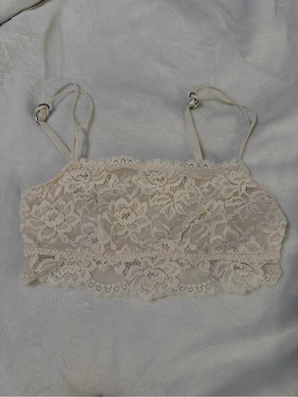 Abercrombie & Fitch Lace Bralette Camisole - Cream
